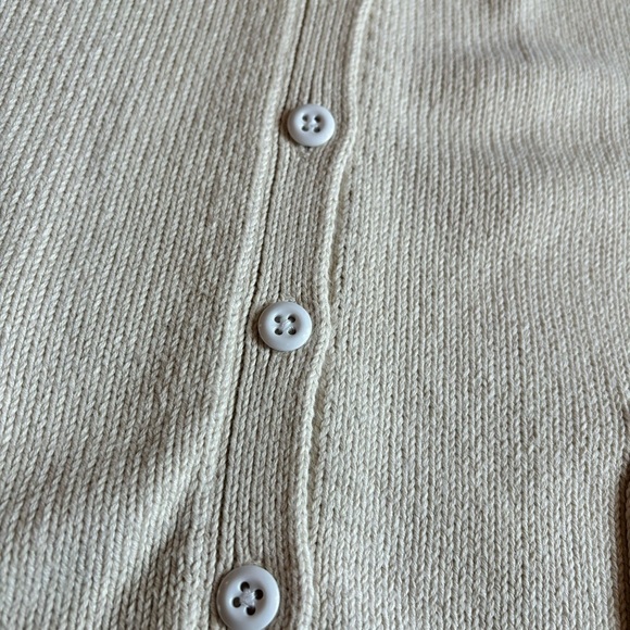 Lands End Cream Colored Button Front Cardigan Women’s Size XL - Picture 9 of 10